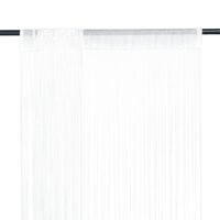 vidaXL ストリングカーテン 2点 100x250cm ホワイト