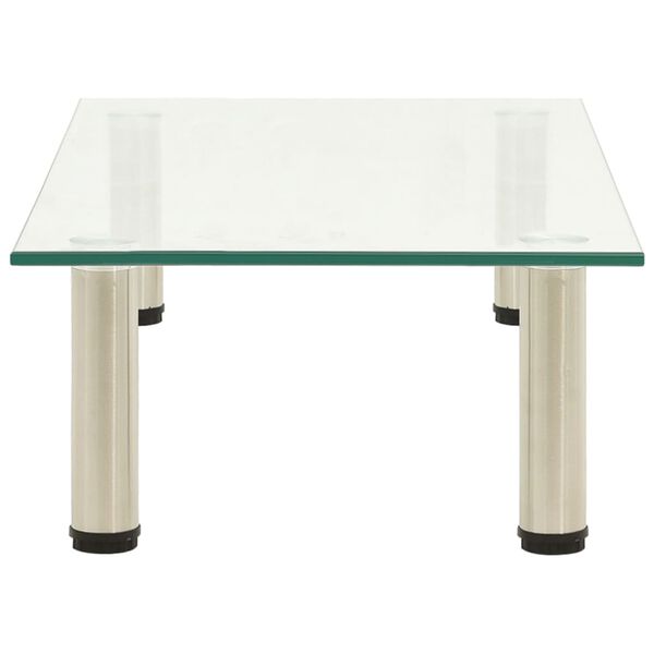 vidaXL テレビ台 透明 60x35x17cm 強化ガラス製