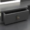 vidaXL ドレッシングテーブルセット スツール付き グレー 100x40x146cm 桐材