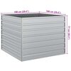 vidaXL ガーデンレイズドベッド 100x100x77 cm 亜鉛メッキ鋼製 シルバー