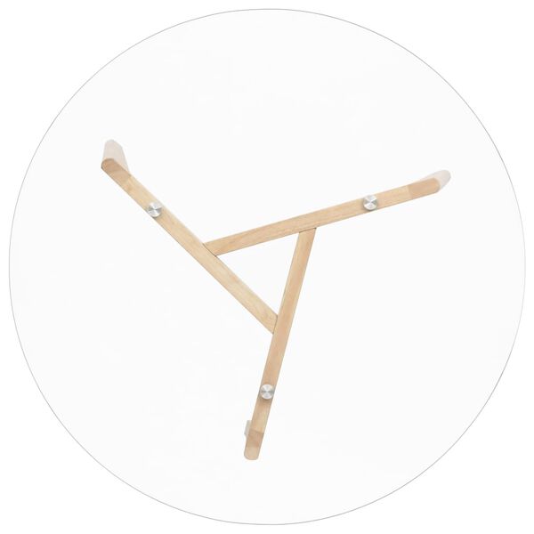 vidaXL ダイニングテーブル 透明 80cm 強化ガラス製