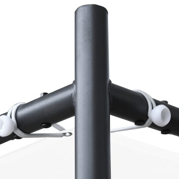 vidaXL ガゼボ フラットルーフ付き 3x3x2.4m ホワイト 180g/m&sup2;