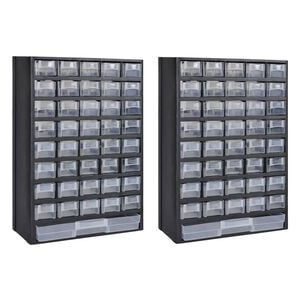 vidaXL 41引き出し収納式キャビネット型ツールボックス 2点セット プラスチック