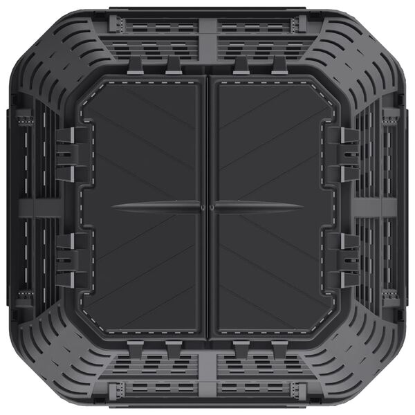 vidaXL ガーデン堆肥箱 ブラック 93.3x93.3x80cm 480L