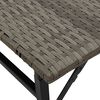 vidaXL 5点ガーデンダイニングセット 折りたたみ式 グレー ポリラタン