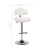 vidaXL バースツール 2点 ホワイト 合成皮革製