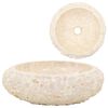 vidaXL 洗面器 40x12 cm 大理石 クリーム