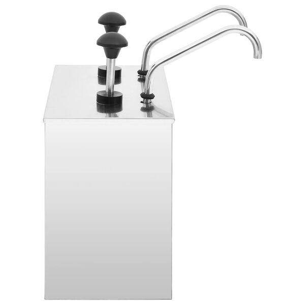 vidaXL ソースディスペンサー ステンレススチール製 2 x 3.5 L