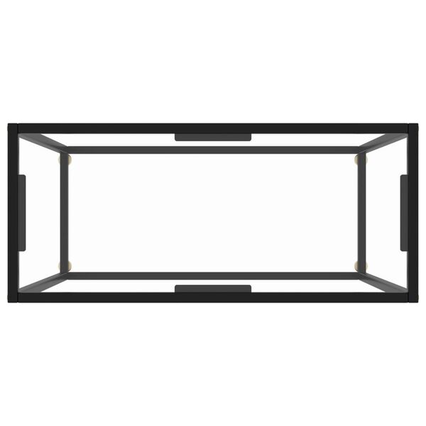 vidaXL コンソールテーブル 透明 80x35x75cm 強化ガラス製