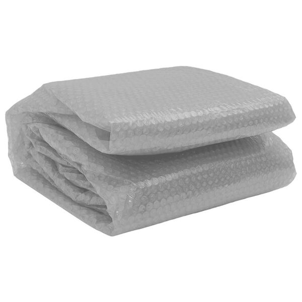 vidaXL フローティング ソーラープールフィルム PE製 381 cm グレー