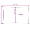 vidaXL サンシェードセイル 5x8m 長方形 オックスフォード生地 ブラウン