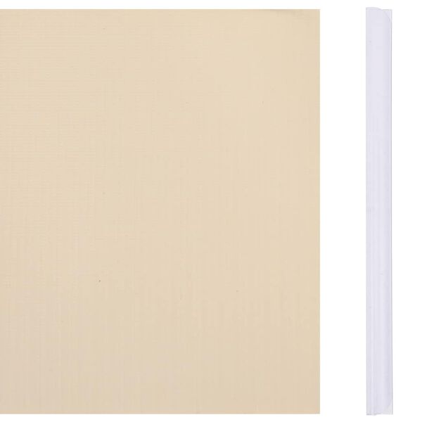vidaXL ガーデンプライバシースクリーン PVC製 35 x 0.19 m クリーム