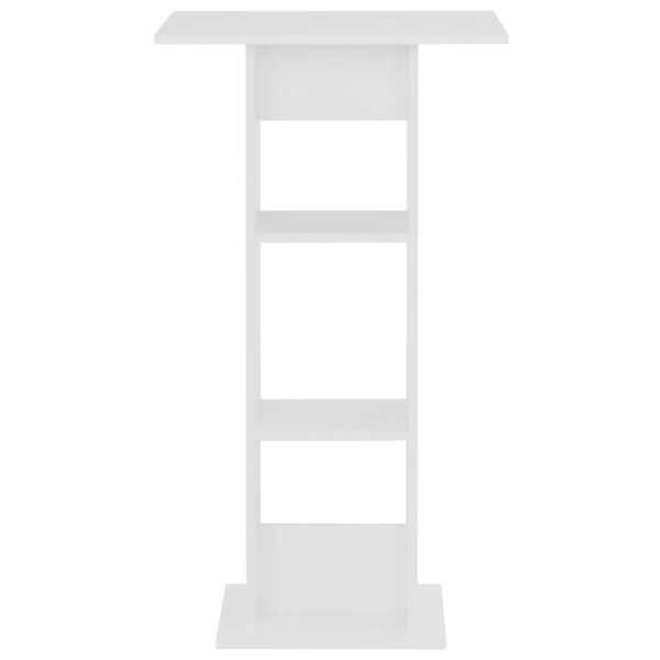 vidaXL バーテーブル ホワイト 60x60x110cm