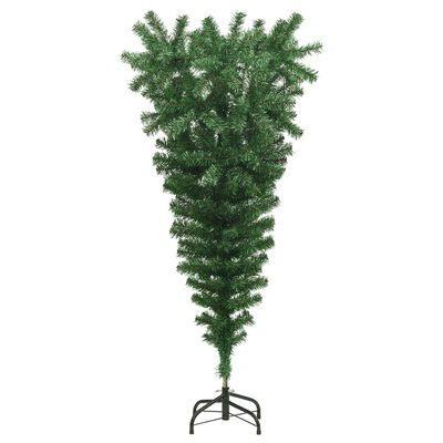 vidaXL 逆さま型 フェイククリスマスツリー スタンド付き グリーン 120cm