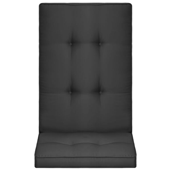 vidaXL ガーデンチェアクッション 2点 アントラシート 120x50x5cm