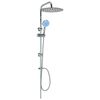 vidaXL デュアルヘッドシャワーセット ハンドシャワー付き ステンレススチール製