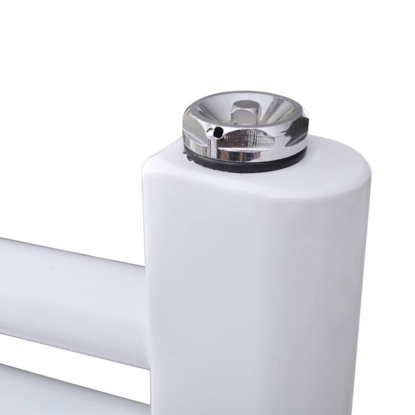 vidaXL バスルーム用ラジエーター セントラルヒーティング タオルレール カーブ形状 500x764mm サイド＆ミドルコネクター