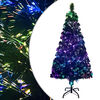 vidaXL フェイククリスマスツリー スタンド付き グリーン 120cm 光ファイバー製