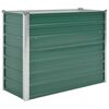 vidaXL ガーデンレイズドベッド 100x40x77cm 亜鉛メッキスチール グリーン