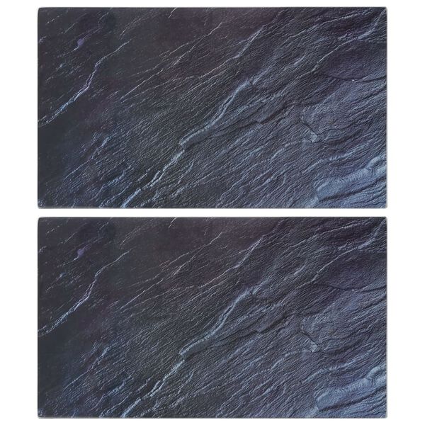 vidaXL まな板 2点 天然石柄 強化ガラス