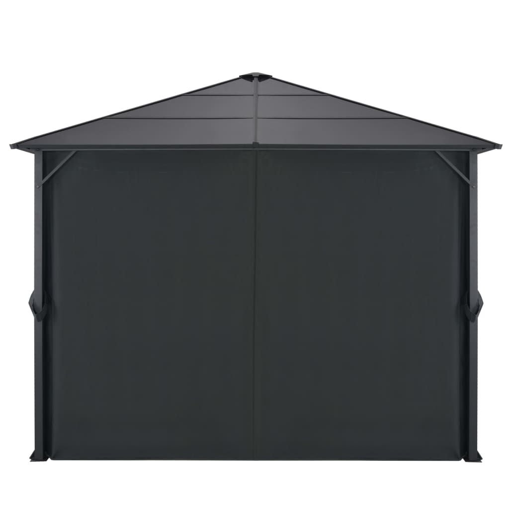 vidaXL ガゼボ（カーテン付き、アルミ製、3x3m、ブラック） | vidaXL.jp