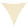 vidaXL サンシェード 高密度ポリエチレン製 三角形 3.6x3.6x3.6m クリーム