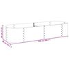 vidaXL レイズドガーデンプランター 240x80x44cm 亜鉛メッキ鋼製 シルバー