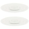 vidaXL 回転サービングプレート 2点 透明 30cm 強化ガラス製