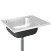 vidaXL キッチンシンク 排水口付き シルバー 600 x 500 x 155 mm ステンレススチール製