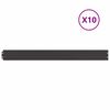 vidaXL 芝生エッジング 10個入り ブラック 10x103 cm 冷間圧延鋼