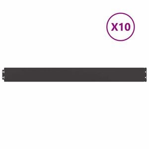 vidaXL 芝生エッジング 10個入り ブラック 10x103 cm 冷間圧延鋼