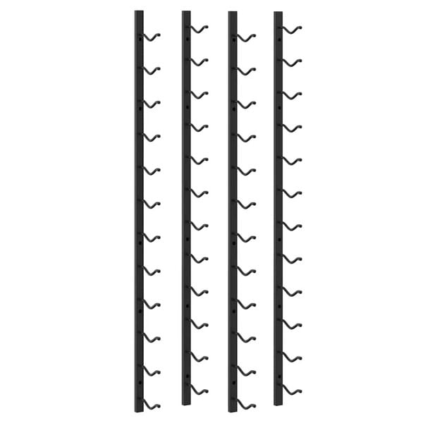 vidaXL 壁掛けワインラック 12本 2点 ブラック 鉄製