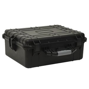 vidaXL ポータブルフライトケース ブラック 55x43x21 cm PP