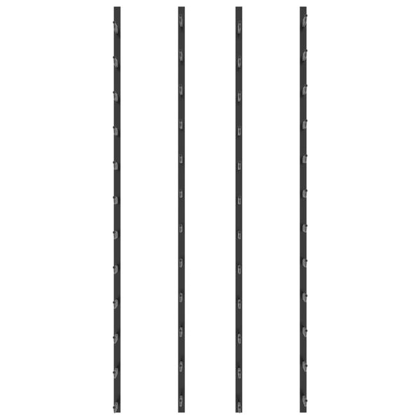 vidaXL 壁掛けワインラック 72本 2点 ブラック 鉄製