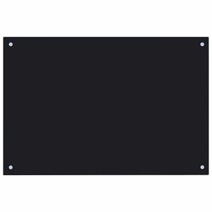 vidaXL キッチン用 汚れ防止板 ブラック 90x50cm 強化ガラス製