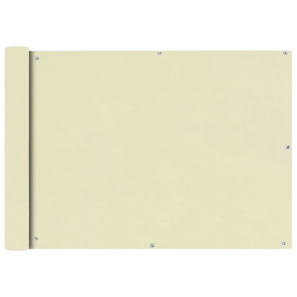 vidaXL バルコニースクリーン 75x400cm オックスフォード生地 クリーム