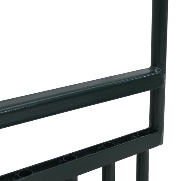 vidaXL 芝生エアレーター、中空爪5本付き、グリーン粉体塗装スチール製