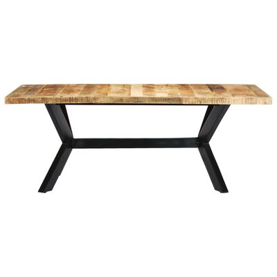 vidaXL ダイニングテーブル マンゴー無垢材 200x100x75cm