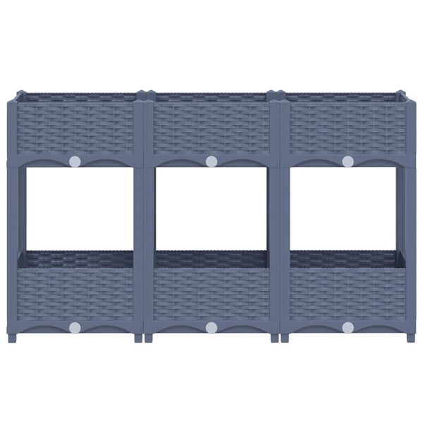 vidaXL レイズドベッド 120x40x71cm ポリプロピレン製