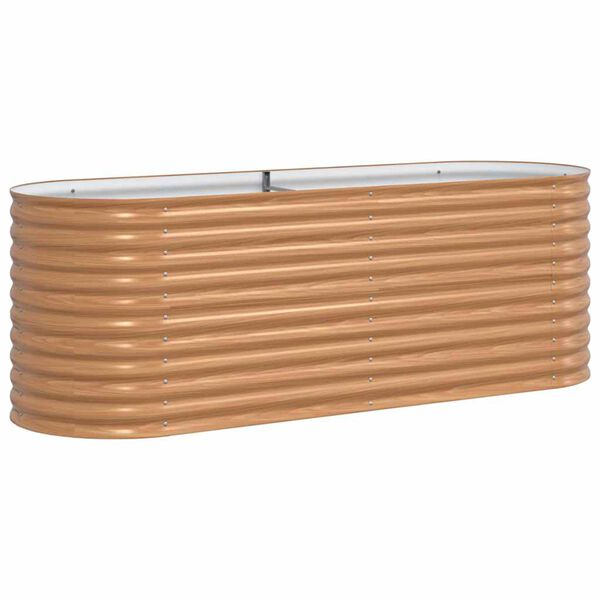 vidaXL ハイベッド ブラウン 240 x 80 x 81 cm スチール