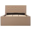 vidaXL 油圧式収納ベッドフレーム カプチーノ 合成皮革製 100x200cm