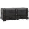 vidaXL 木製トレジャーチェスト ブラック 90x51x42 cm