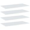 vidaXL 本棚ボード 4点 ハイグロスホワイト 80x40x1.5cm エンジニアリングウッド
