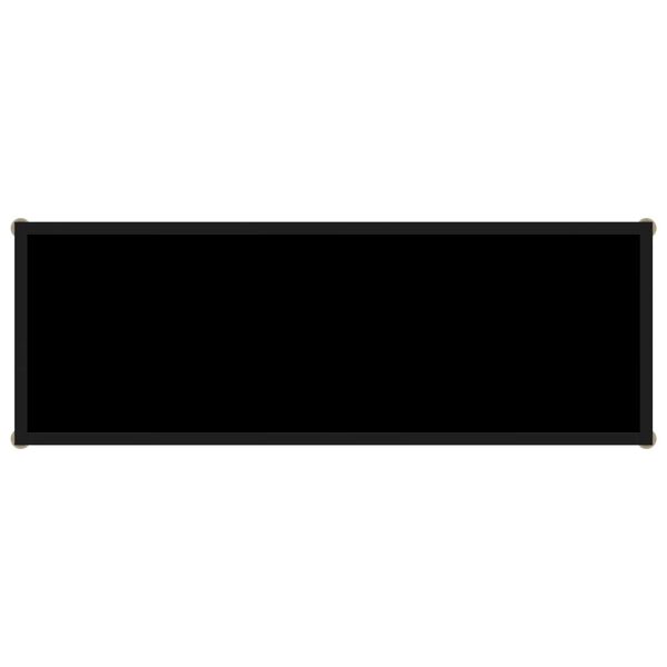 vidaXL コンソールテーブル ブラック 100x35x75cm 強化ガラス製