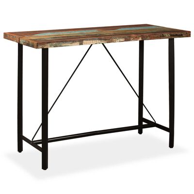 vidaXL バーテーブル 無垢の再生木材 150x70x107cm