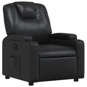 vidaXL リクライニングチェア ブラック フェイクレザー