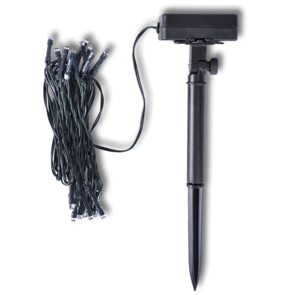 vidaXL ソーラーLEDストリングライト 24連 3.8m 2点