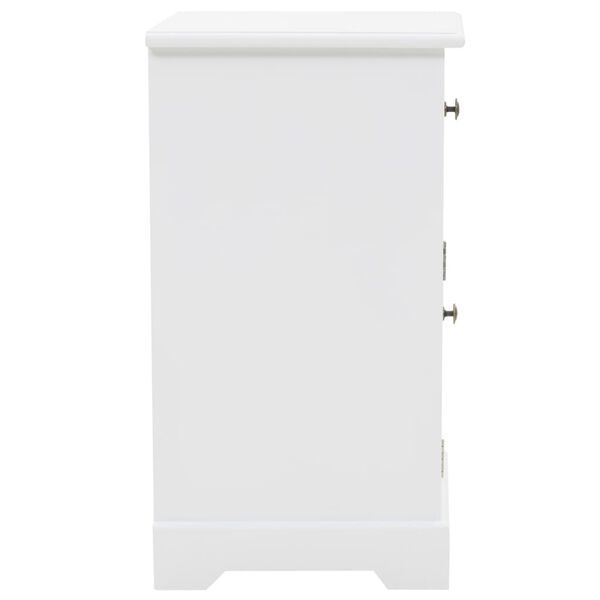 vidaXL ベッドサイドキャビネット MDF＆パインウッド 35x32x59cm