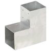 vidaXL 支柱用コネクタ L字型 亜鉛メッキ金属 101x101mm