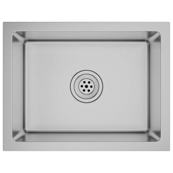 vidaXL 手作り キッチンシンク ステンレススチール製